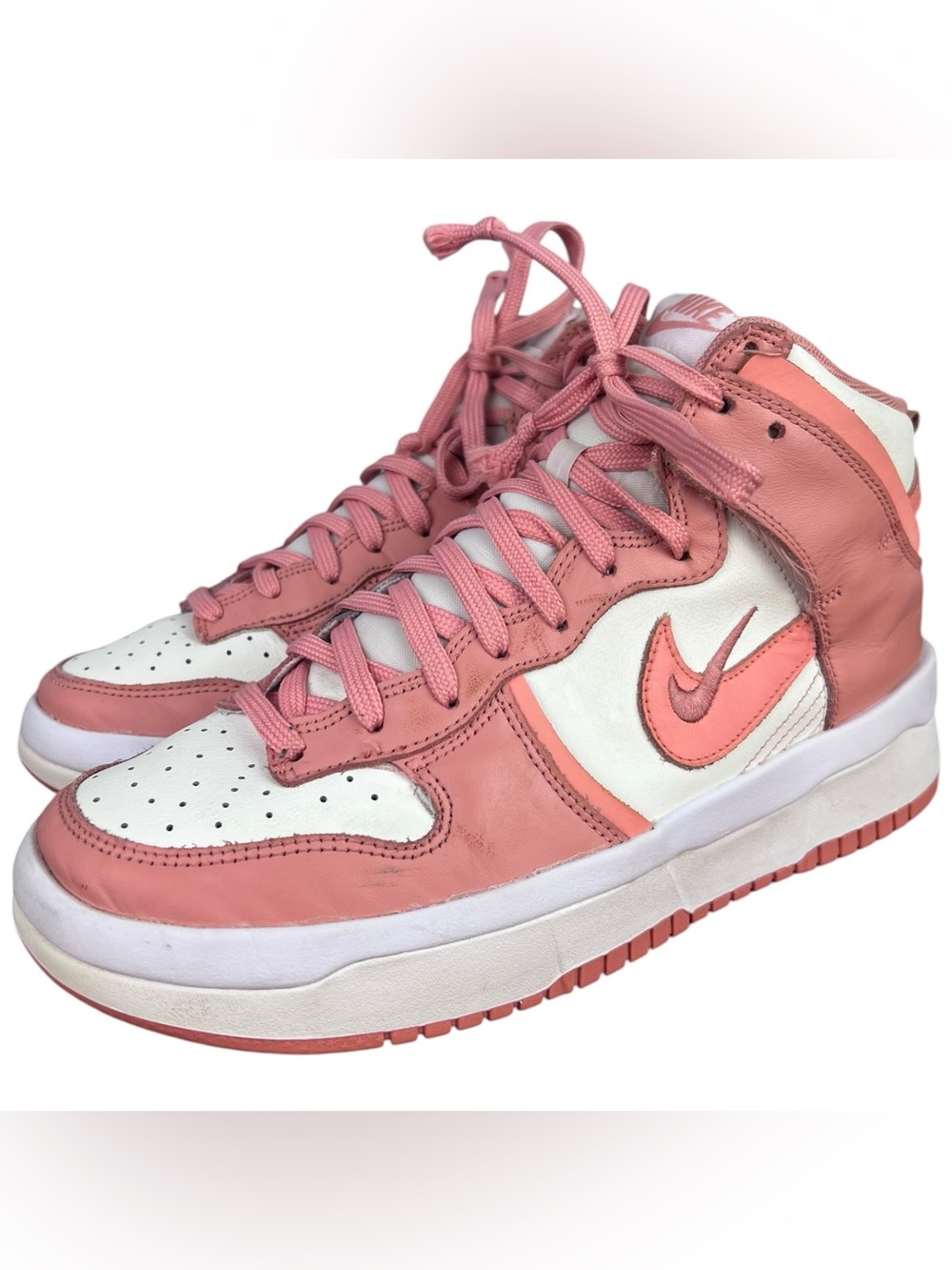 Nike Dunk High Up Sail/Crimson Bliss Womens Sz 9 Sneakers Shoes DH3718-107 2022